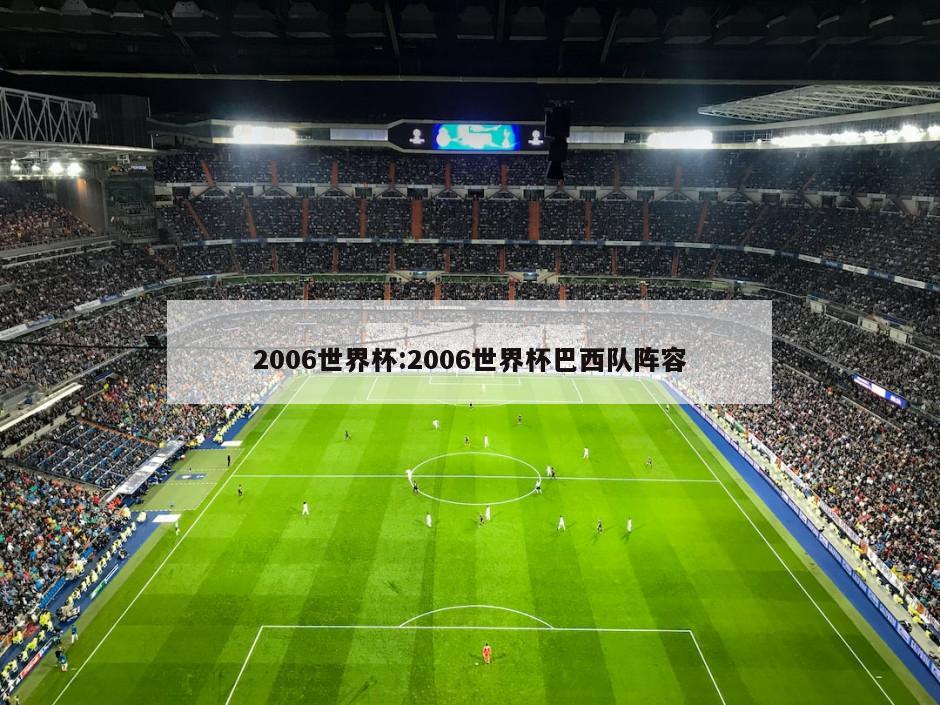 2006世界杯:2006世界杯巴西队阵容